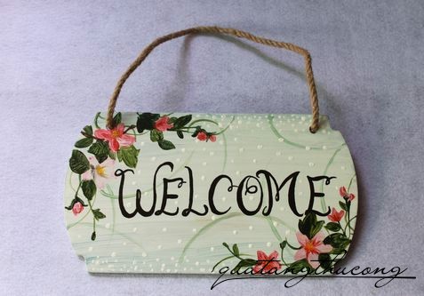 Bảng gỗ Welcome 5
