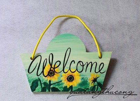 Bảng gỗ Welcome 6