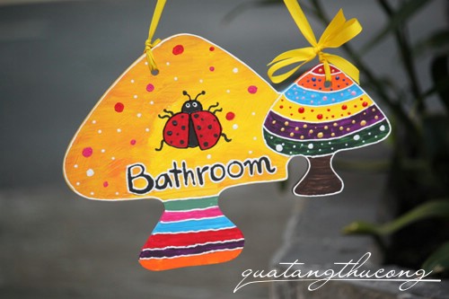 Bảng gỗ Bath room 2