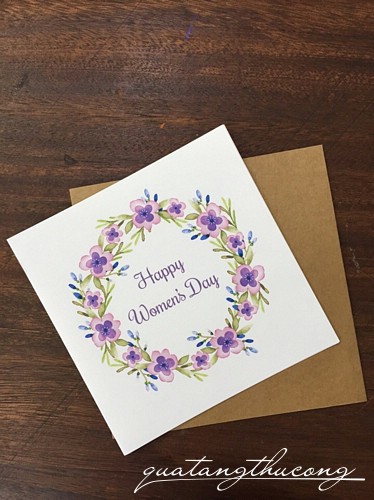 Thiệp in Happy women's day 2
