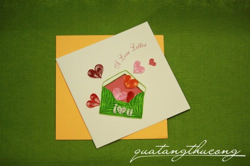 Thiệp quilling A love letter