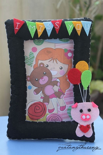 Khung ảnh handmade vải nỉ mẫu 5