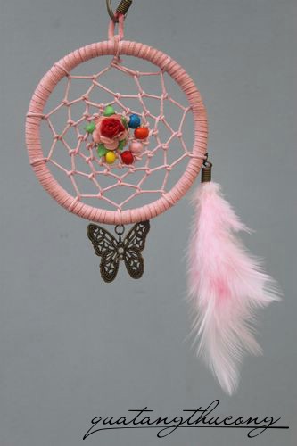 Dreamcatcher hoa màu hồng phấn