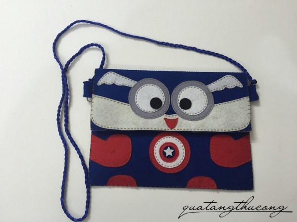 Túi đeo vải nỉ Captain America