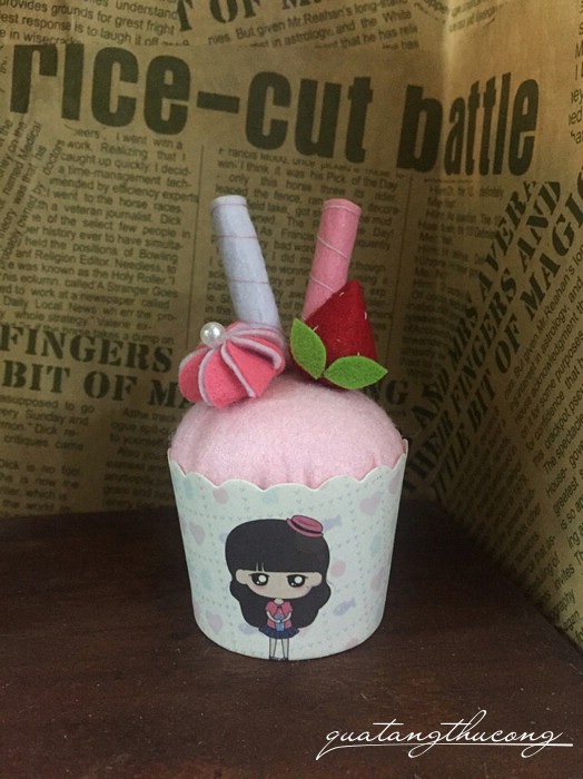 Bánh cupcake vải nỉ mẫu 9