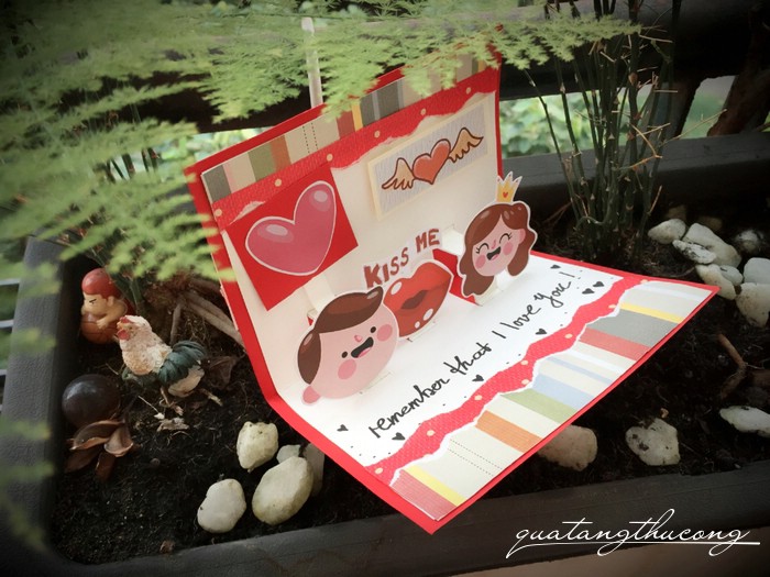 Thiệp pop up Happy women's day mẫu 1