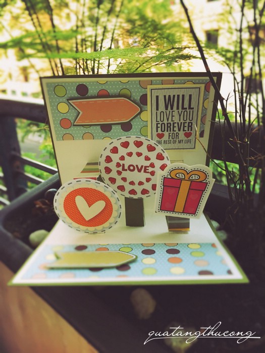 Thiệp pop up Happy women's day mẫu 3