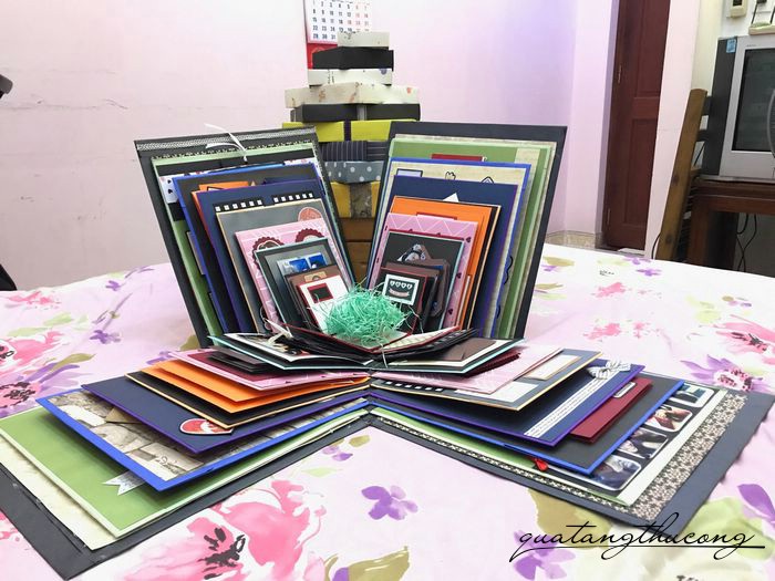 Quà tặng độc đáo, thiệp hộp 9 lớp