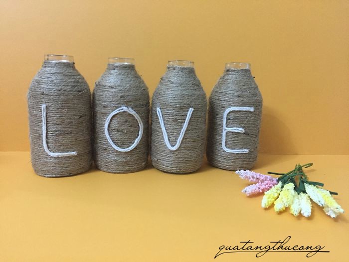 Bộ lọ trang trí chữ LOVE mẫu 2
