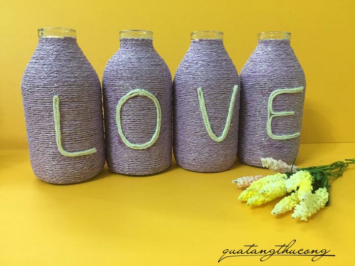 Bộ lọ trang trí chữ LOVE mẫu 4