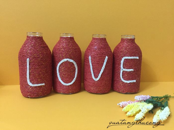 Bộ lọ trang trí chữ LOVE mẫu 5