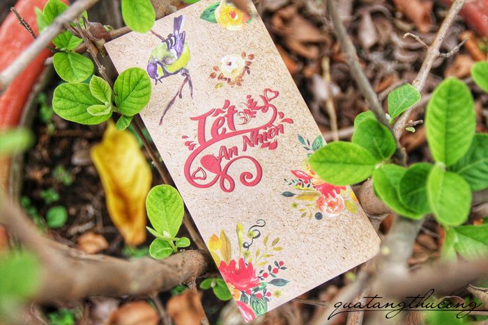 Bao lì xi handmade mẫu Tết an nhiên 1