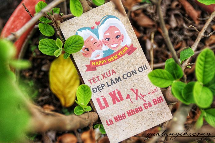 Bao lì xi handmade mẫu Ông bà anh