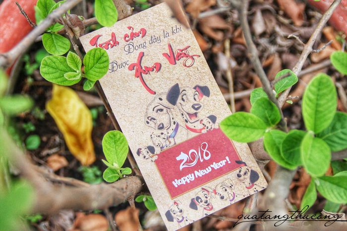 Bao lì xi handmade mẫu Những chú chó đốm