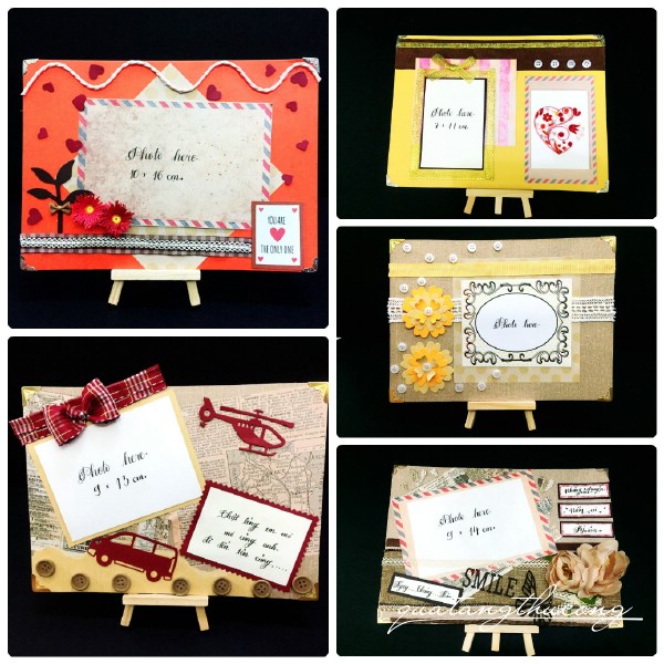 Giới thiệu một số mẫu khung ảnh giấy vintage có đế gỗ chữ A