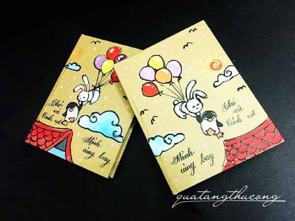 Sổ vẽ tay Thỏ và Cánh cụt