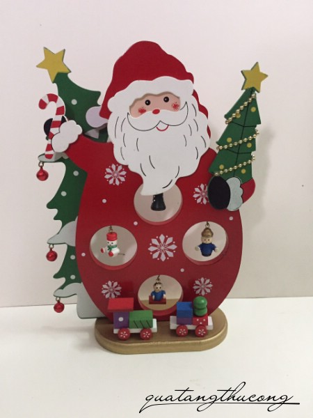 Ông già noel gỗ trang trí 23x16cm
