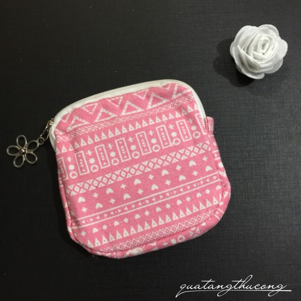 Ví handmade vải vintage 12x12cm mẫu 3