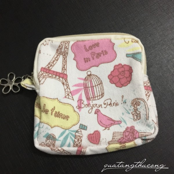 Ví handmade vải vintage 12x12cm mẫu 6