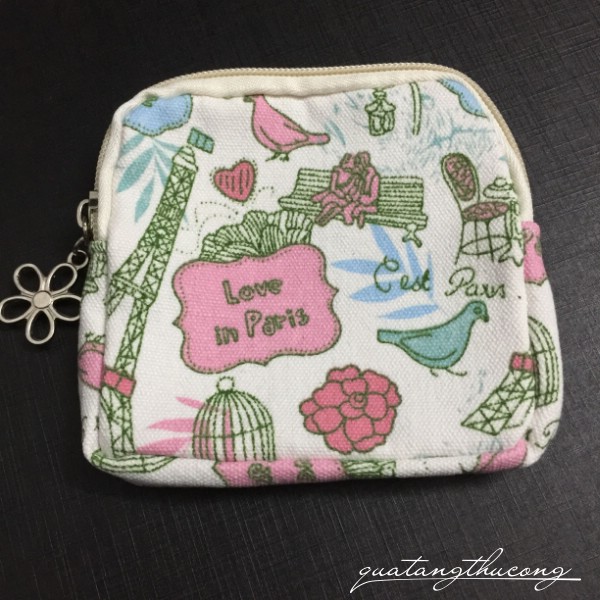 Ví handmade vải vintage 12x12cm mẫu 7