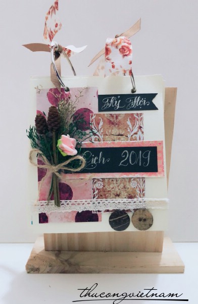 Bộ lịch handmade Kỷ Hợi mẫu 7