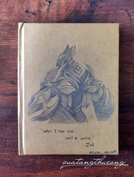 Sổ vẽ tay nhân vật Zed