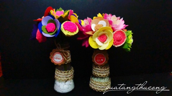 Lọ hoa vải đa sắc