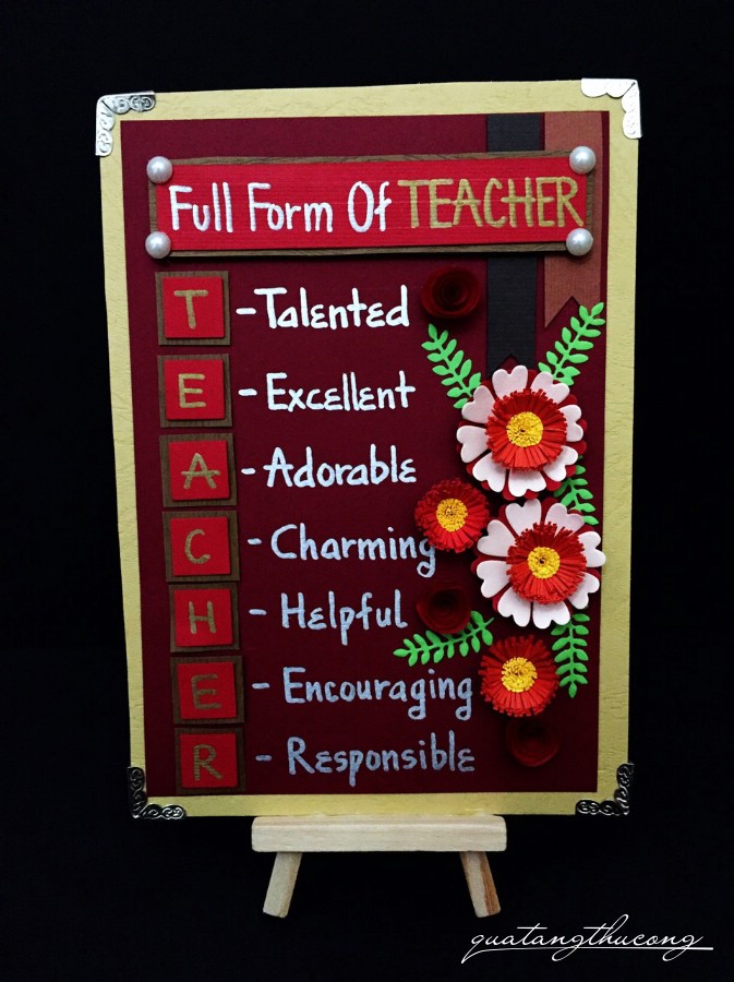 Khung giá đỡ Full Form of Teacher đỏ