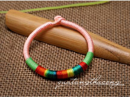 Vòng tay chỉ bóng - Hồng phấn