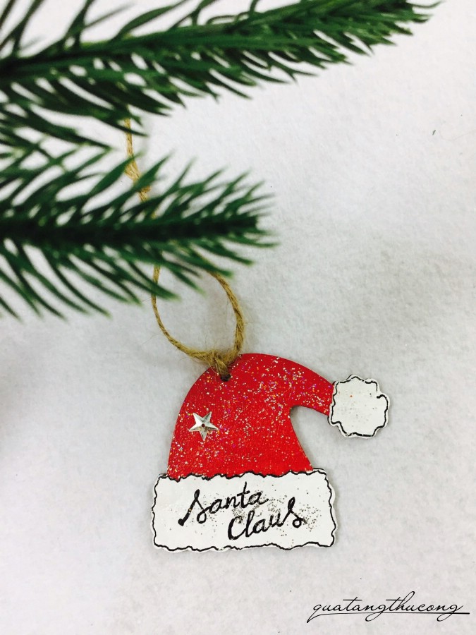 Nón Santa Claus treo trang trí giáng sinh