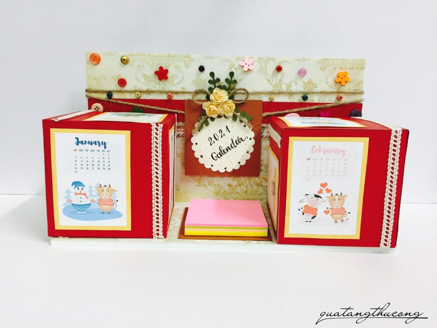 Lịch khối Handmade mẫu 1