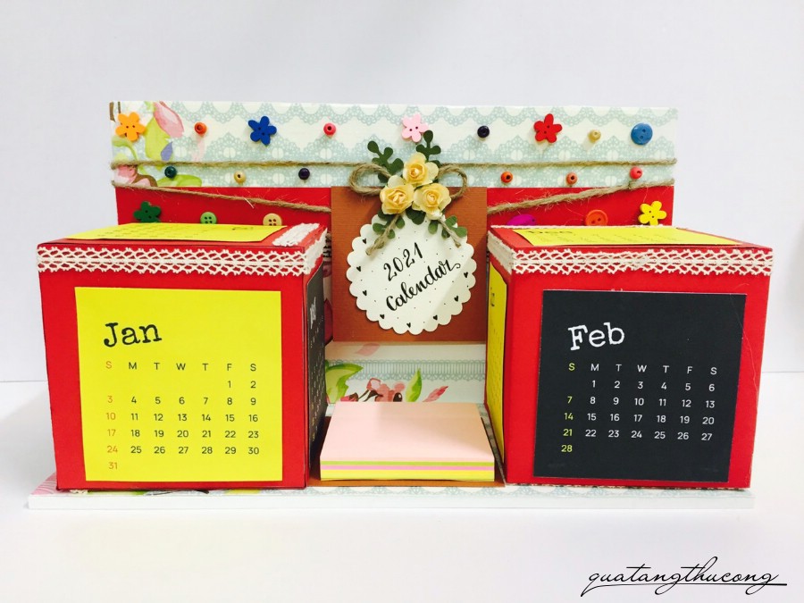 Lịch khối Handmade mẫu 3