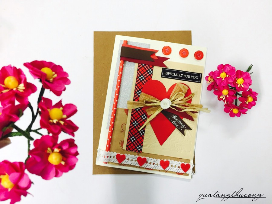 Thiệp Sending love - đỏ