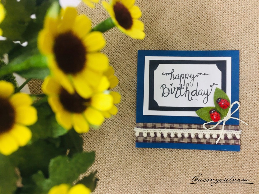 Thiệp Happy Birthday Chú Bọ Rùa