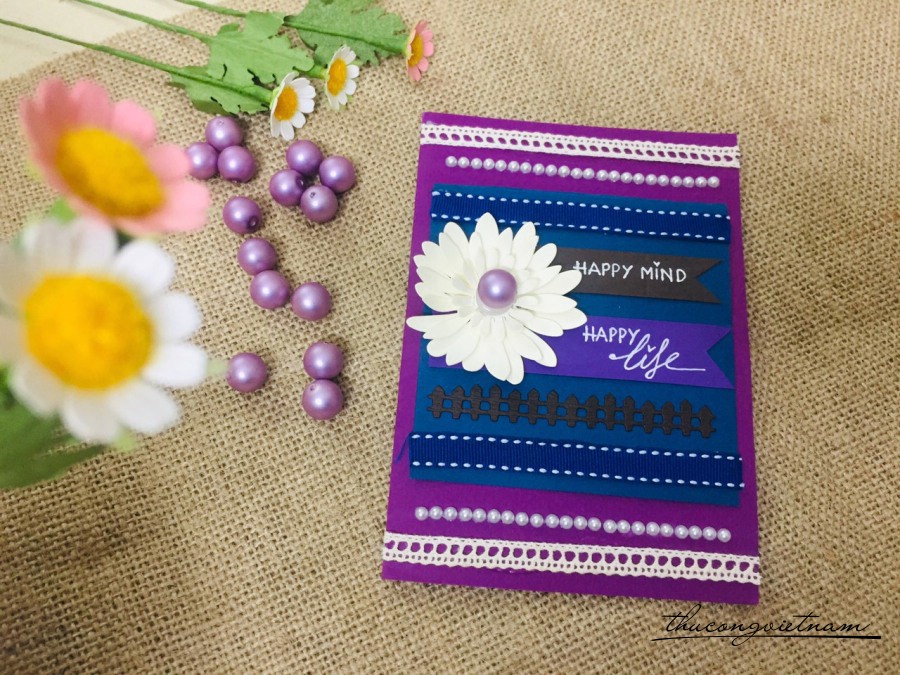 Thiệp Cúc Happy Mind-Happy Life