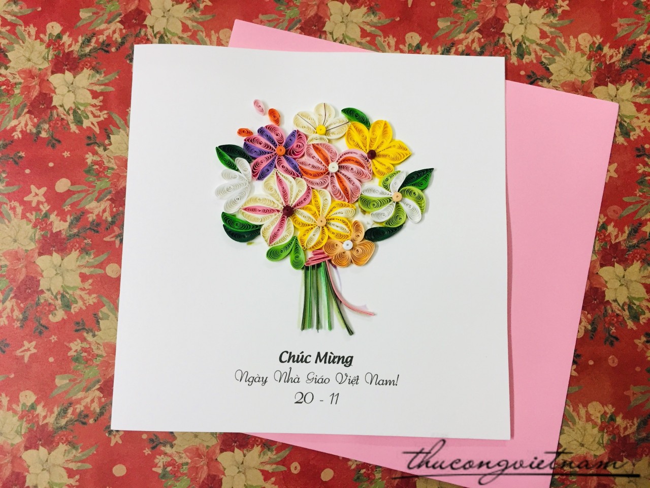 Thiệp Quilling 20/11 - Mẫu1