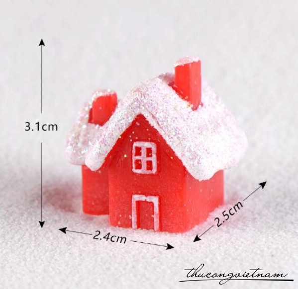 Ngôi Nhà Tuyết Hai Ống Khối 2.4*2.5*3.1cm