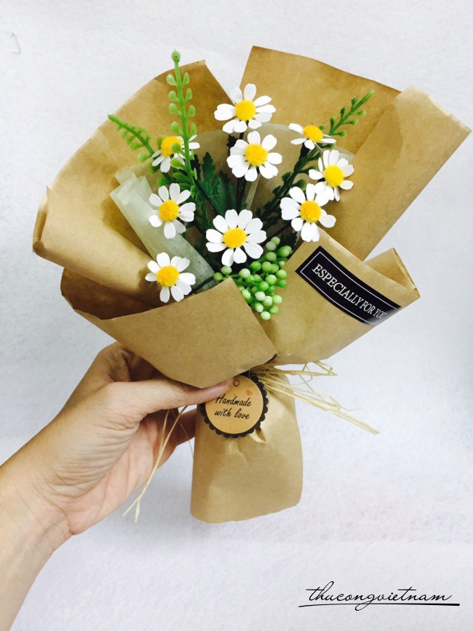 Bó Hoa Cúc Tana Giấy Kraft