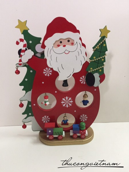 Ông Già Noel Gỗ Trang Trí 23*16cm