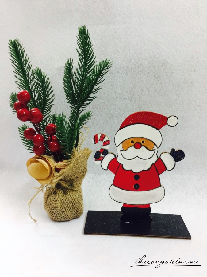 Bảng Gỗ Trang Trí Để Bàn - Santa Claus