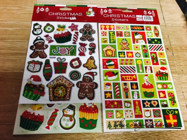 Sticker Giáng Sinh 3 Mặt Mẫu 1