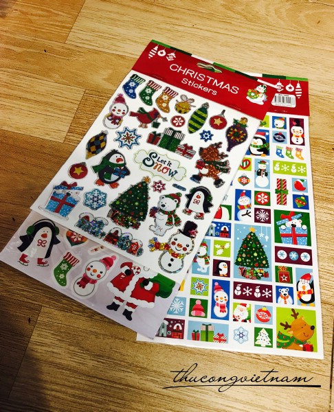 Sticker Giáng Sinh 3 Mặt Mẫu 2