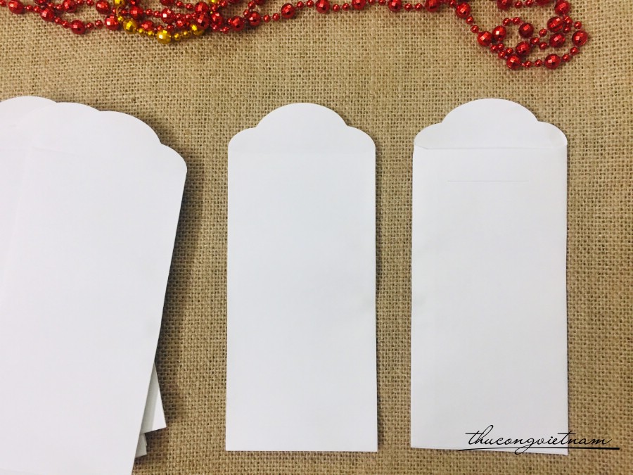 Bao lì xì giấy kraft trắng trơn