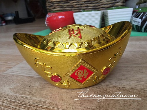 CCVB-11 Chậu vàng bạc thỏi vàng hoa mai