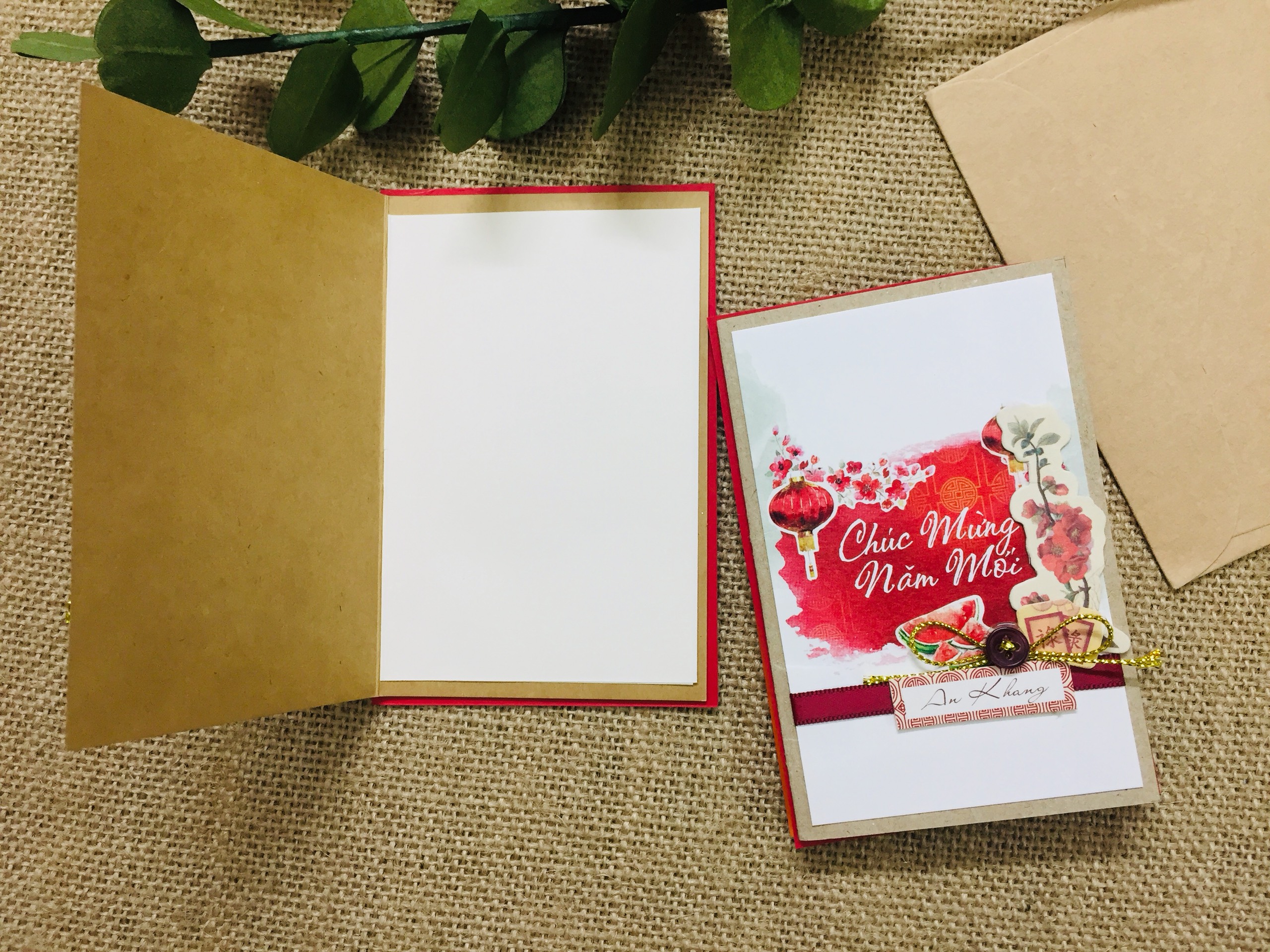 Thiệp Tết in cao cấp mẫu 4