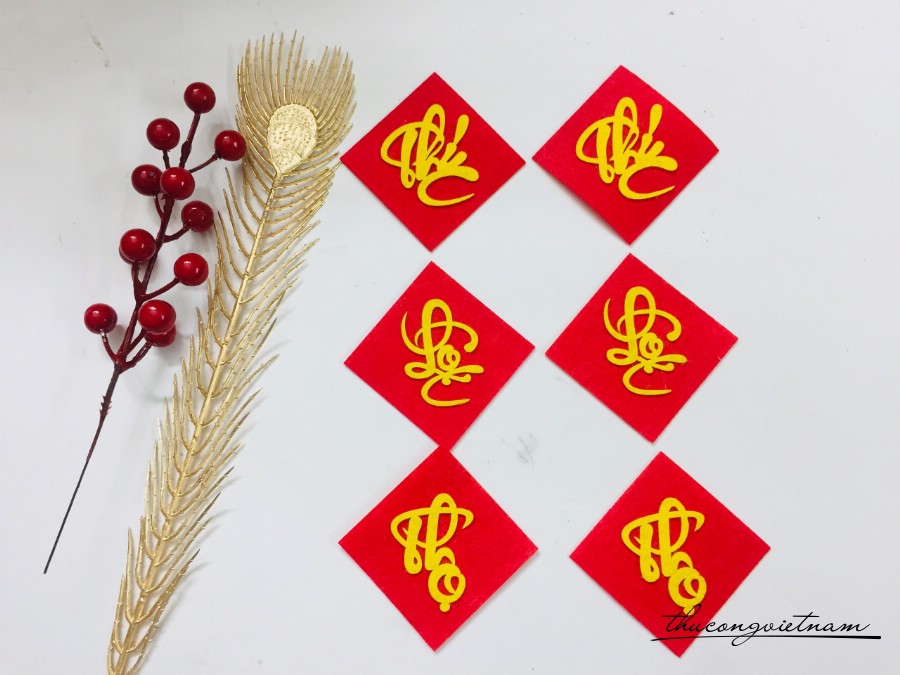Set chữ thư pháp 
