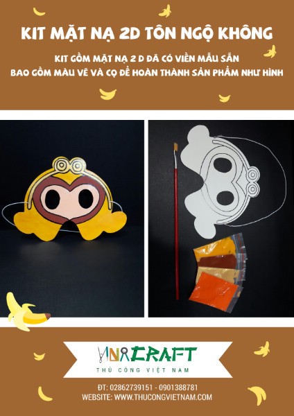 Kit mặt nạ 2D con khỉ 