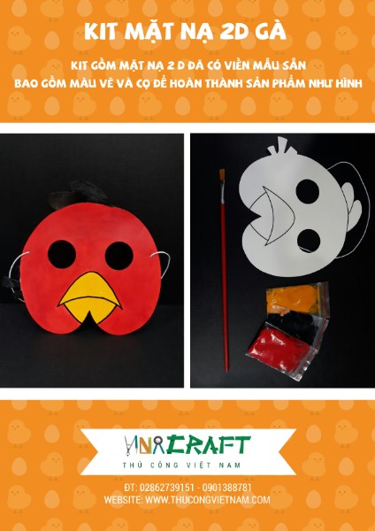 Kit mặt nạ 2D chú gà 