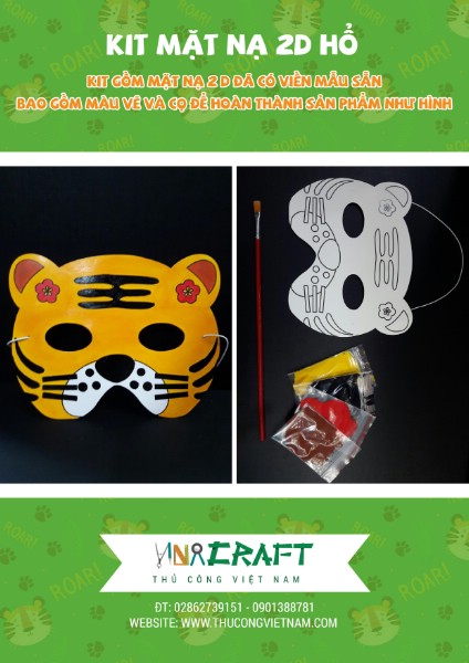 Kit mặt nạ 2D con hổ 