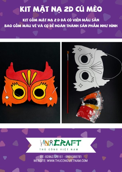 Kit mặt nạ 2D cú mèo 